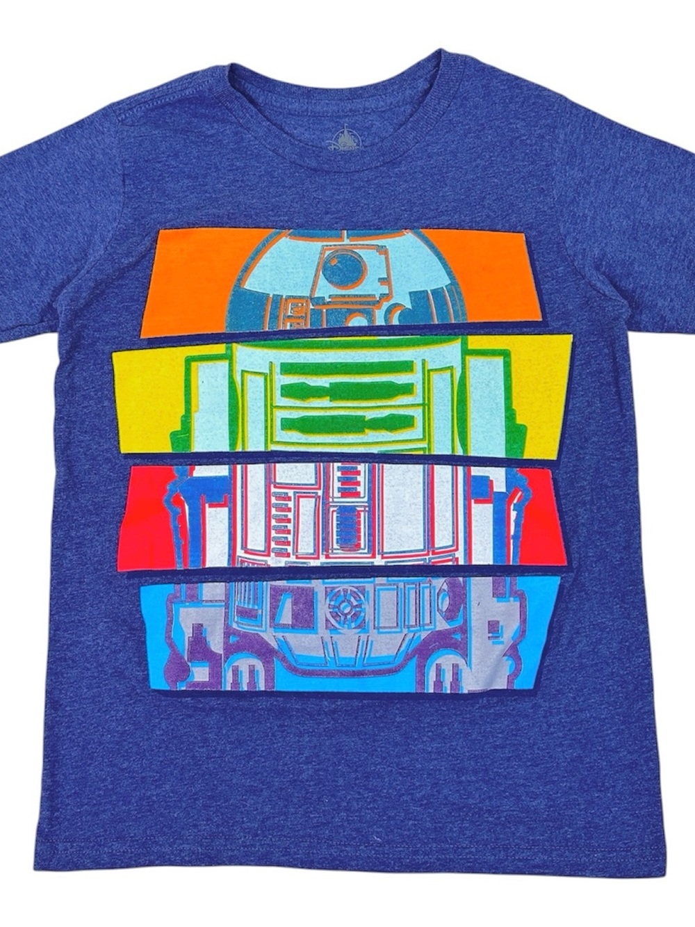 Disney Kids Graphic R2-D2 Pop Art Tee in Heather Blue